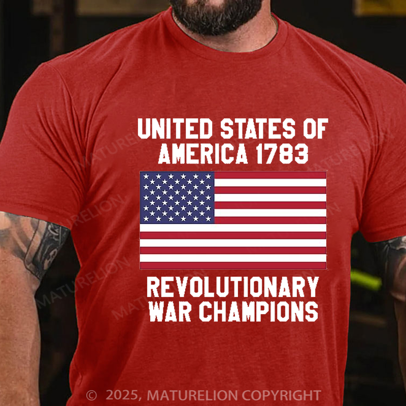 Maturelion Men's T-shirt Unites States of America 1783 4th Of July T-shirt