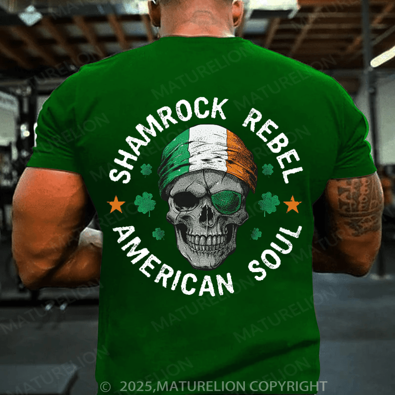 Maturelion St Patrick's T-shirt Shamrock Rebel T-shirt