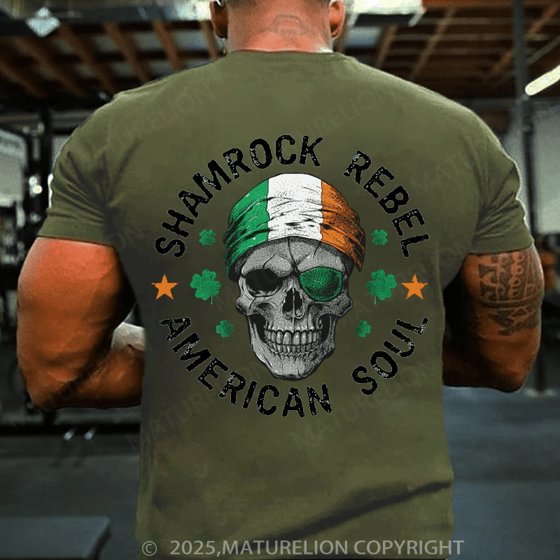 Maturelion St Patrick's T-shirt Shamrock Rebel T-shirt