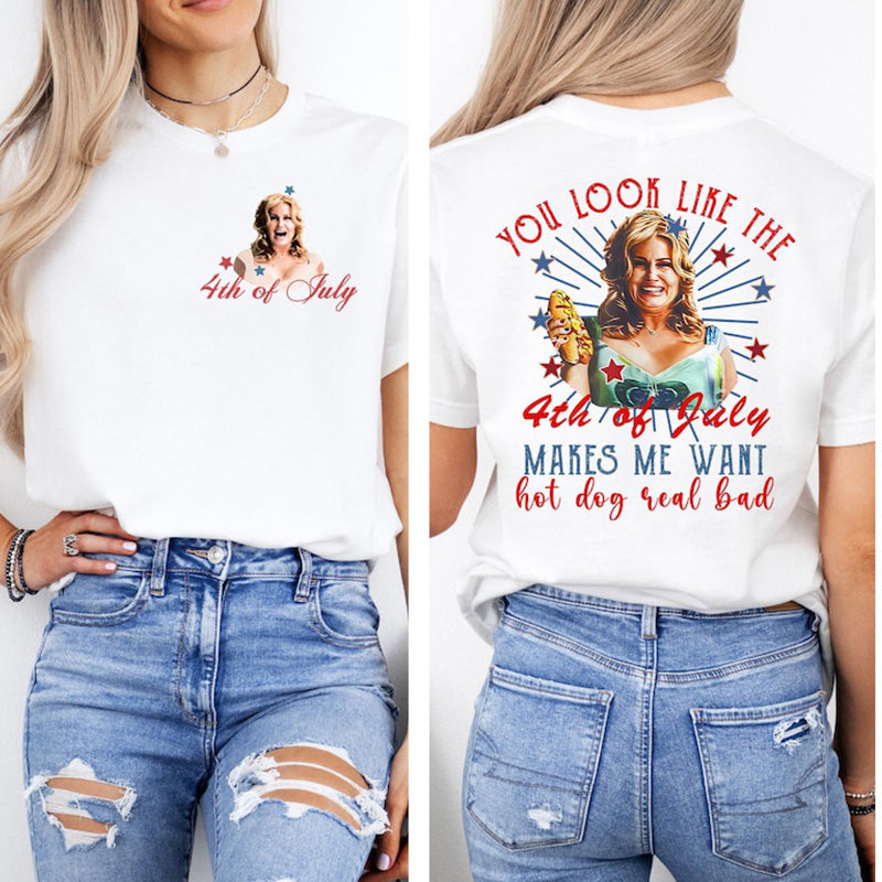 Maturelion Women's T-shirt Independence Day Cotton T-shirt