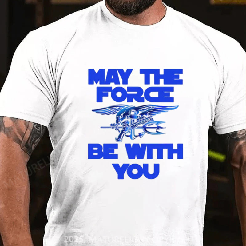 Maturelion Men's T-shirt MAY THE FORCE BE WITH YOU Cotton T-shirt
