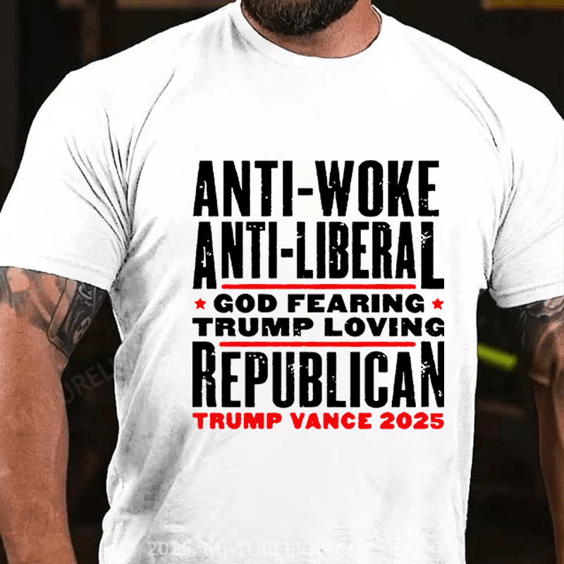 Maturelion Men's T-shirt ANTI-WOKE Cotton T-shirt