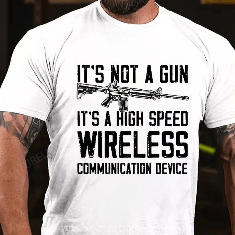 Maturelion Men's T-shirt It's Not A Gun Cotton T-shirt