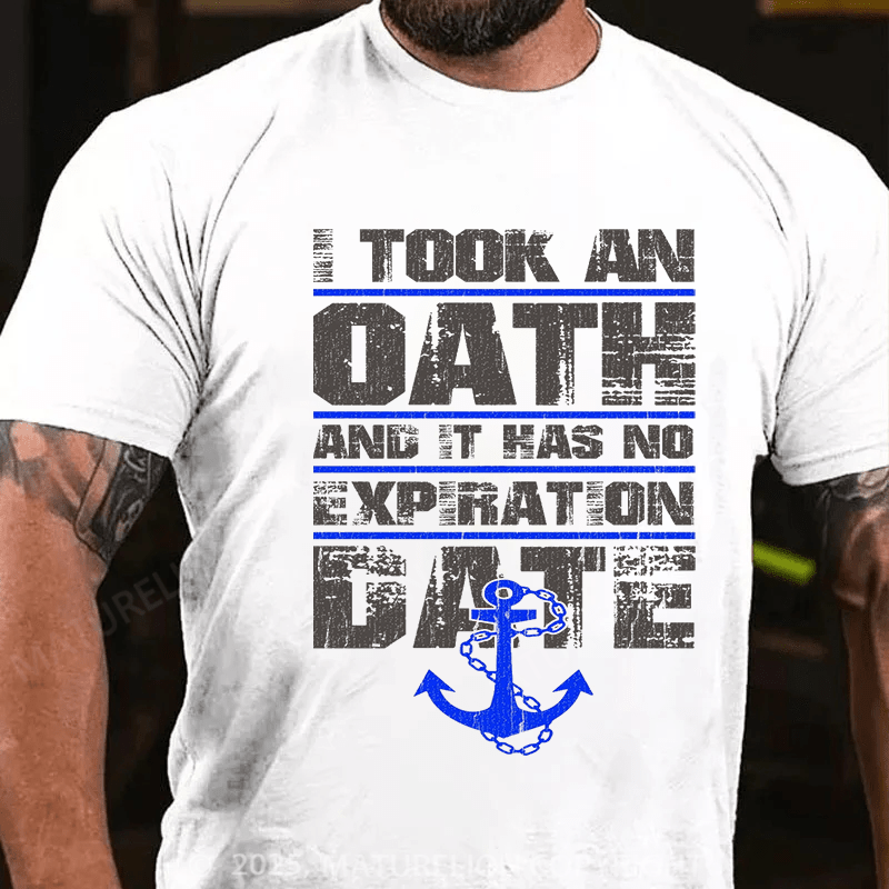 Maturelion Men's T-shirt I Took An Oath Cotton T-shirt