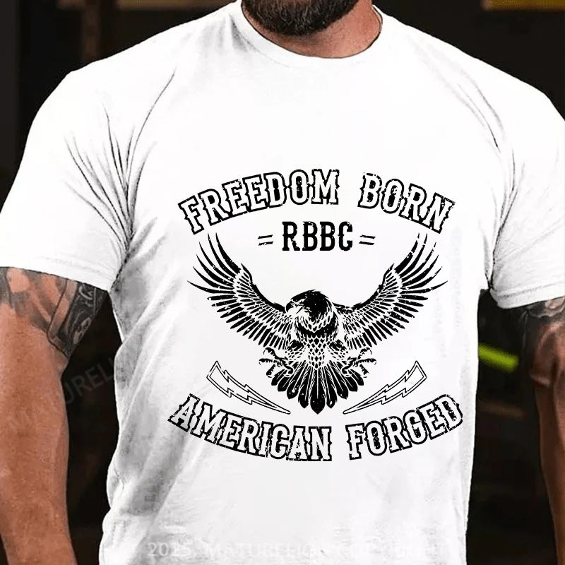Maturelion Men's T-shirt American Forged Cotton T-shirt