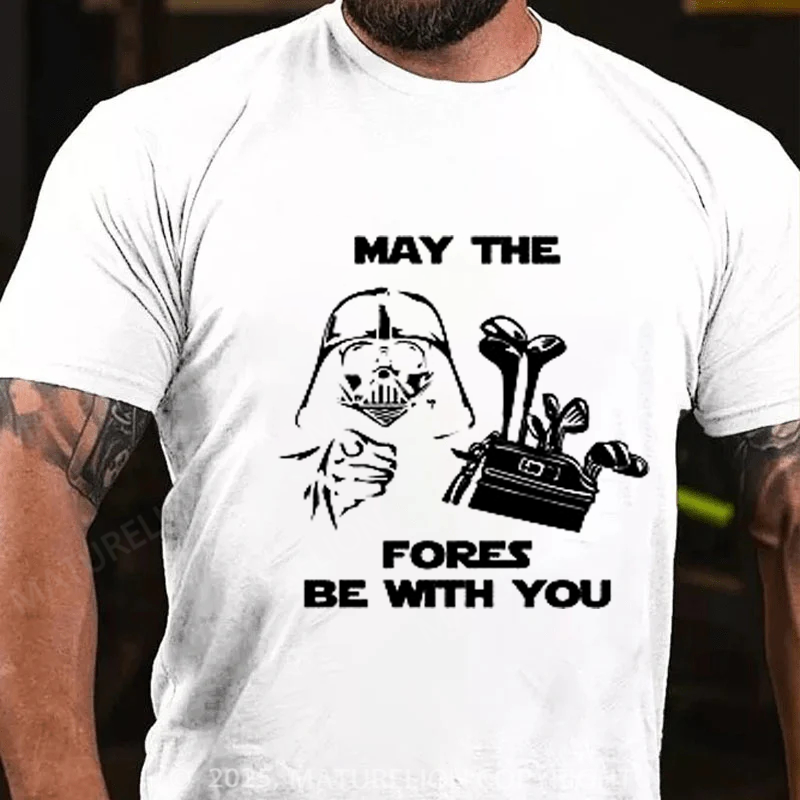 Maturelion Men's T-Shirt Darth Vader Golf Cotton T-shirt