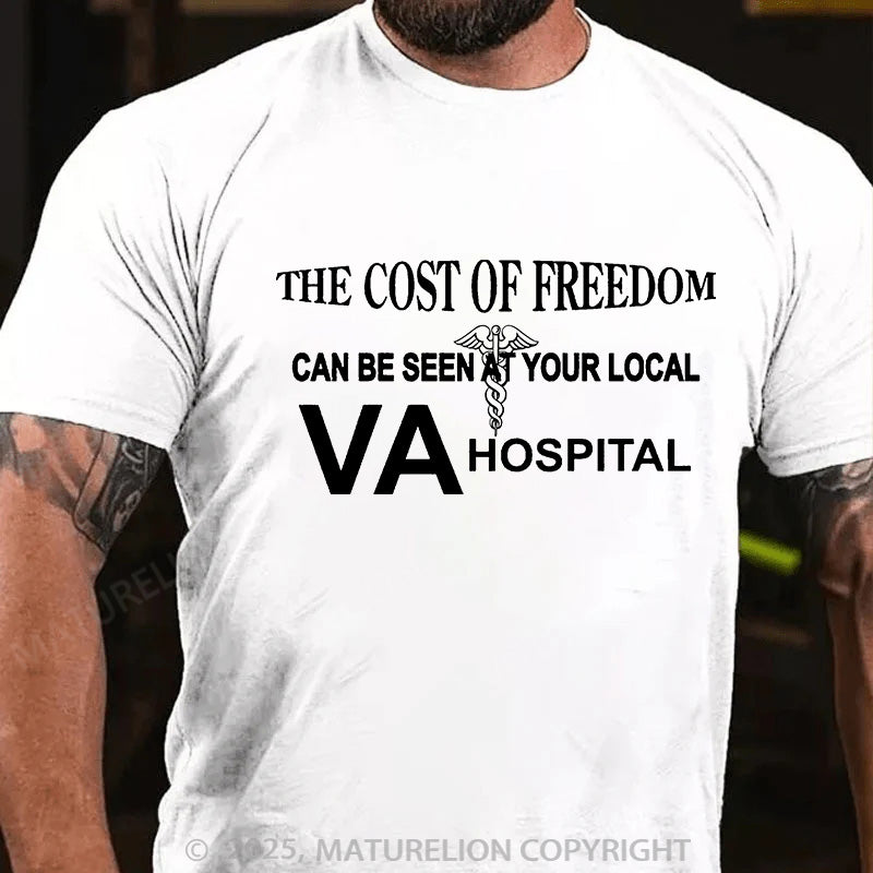 Maturelion Men's T-shirt The Cost of Freedom Cotton T-shirt