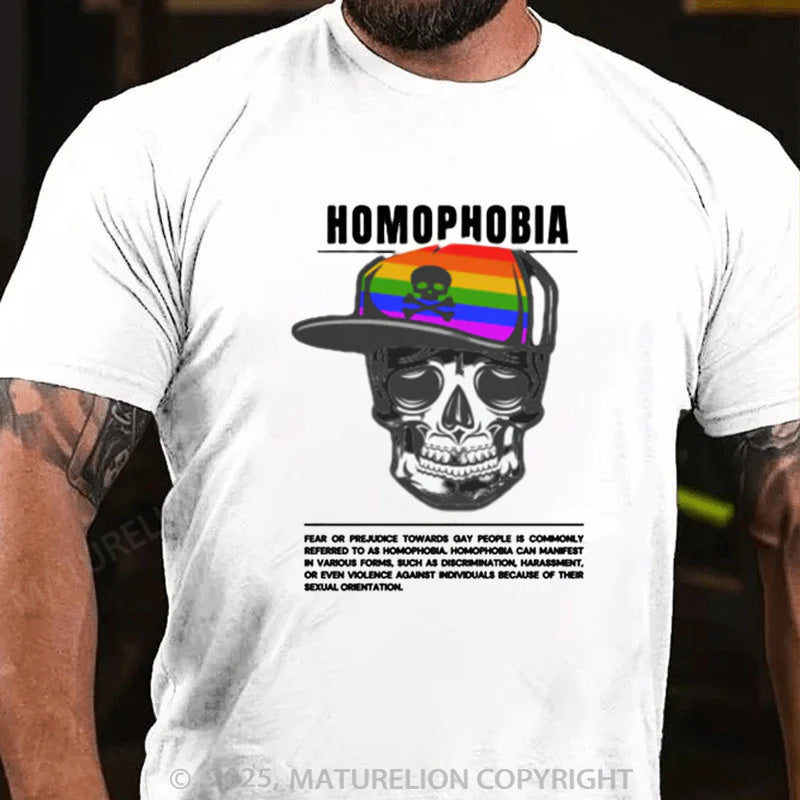 Maturelion Men's T-shirt  Homophobia Fear of Gay People Cotton T-shirt