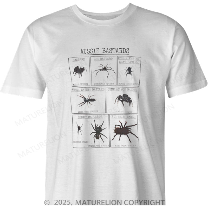 Maturelion Australia T-shirt Aussie Bstards Cotton T-shirt