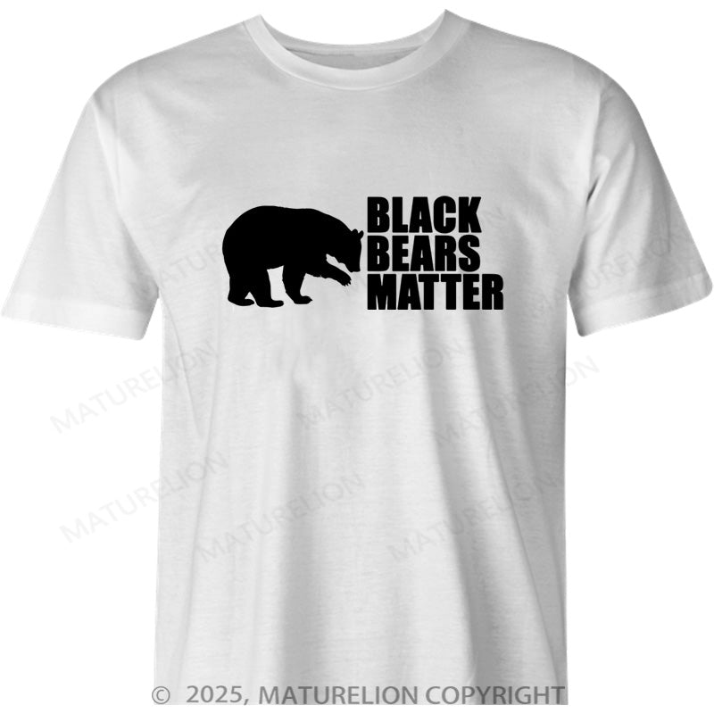 Maturelion Canadian T-Shirt Black Bears Matter Cotton T-shirt