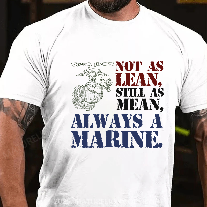 Maturelion Men's T-shirt Not As Lean Full Front Cotton T-shirt