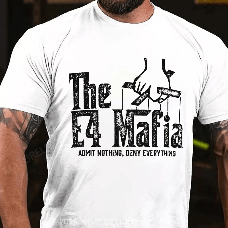 Maturelion Men's T-shirt 7.62 Design File 13 E-4 Mafia Admit Nothing Deny Everything Cotton T-shirt
