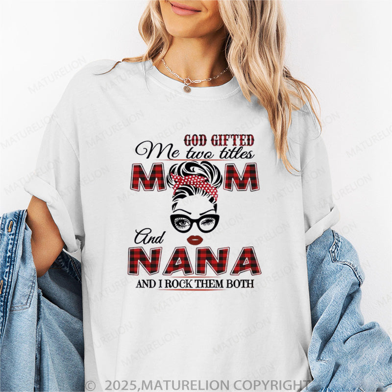Maturelion Women's T-shirt God Gifted Cotton T-shirt