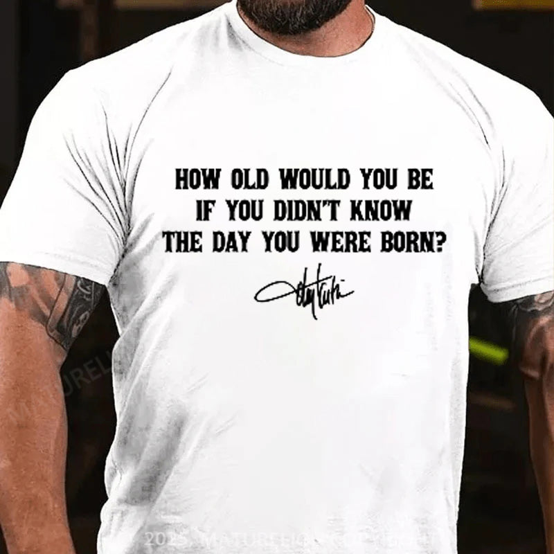 Maturelion Men's T-shirt Don't  Let The Old Man In Cotton T-shirt