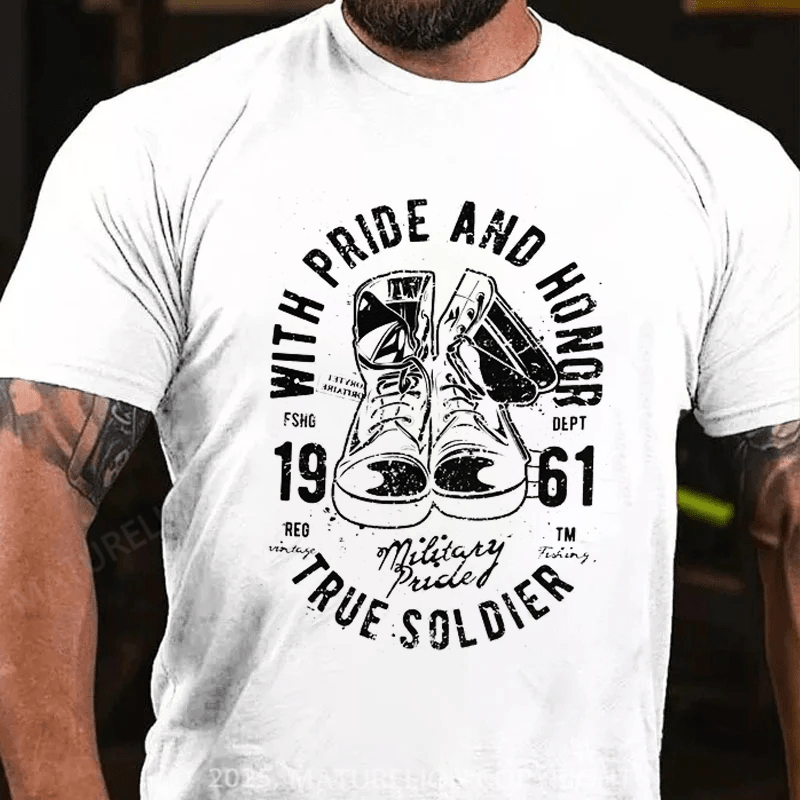 Maturelion Men's T-shirt Proud Veteran Cotton T-shirt