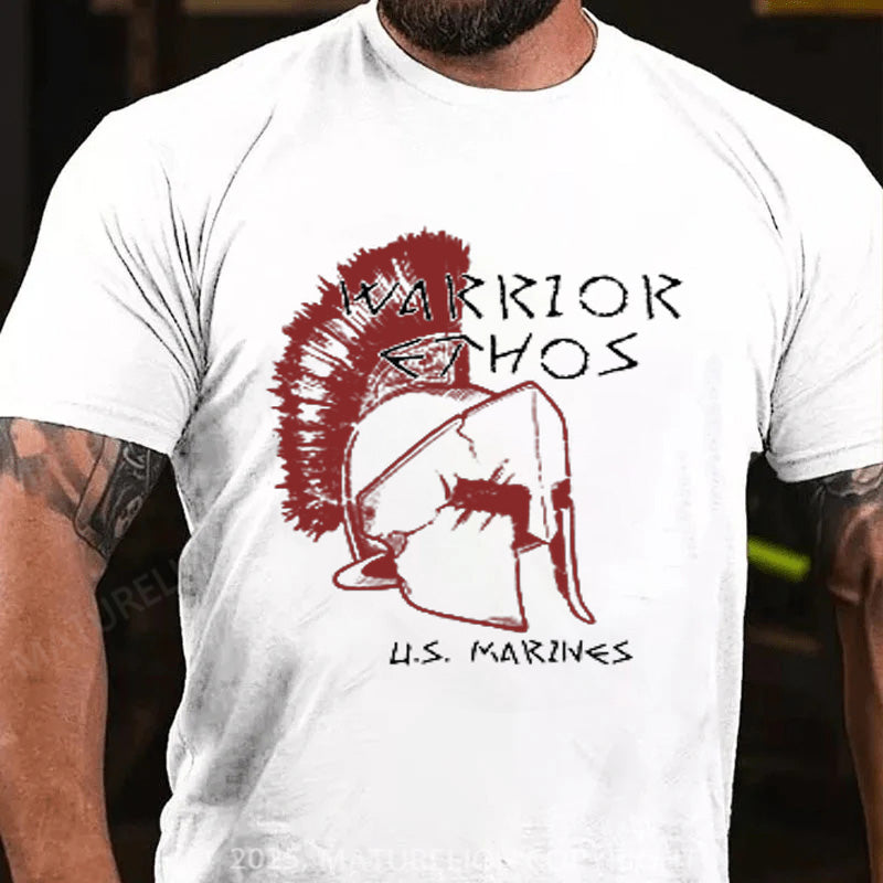 Maturelion Men's T-shirt Warrior Ethos Cotton T-shirt