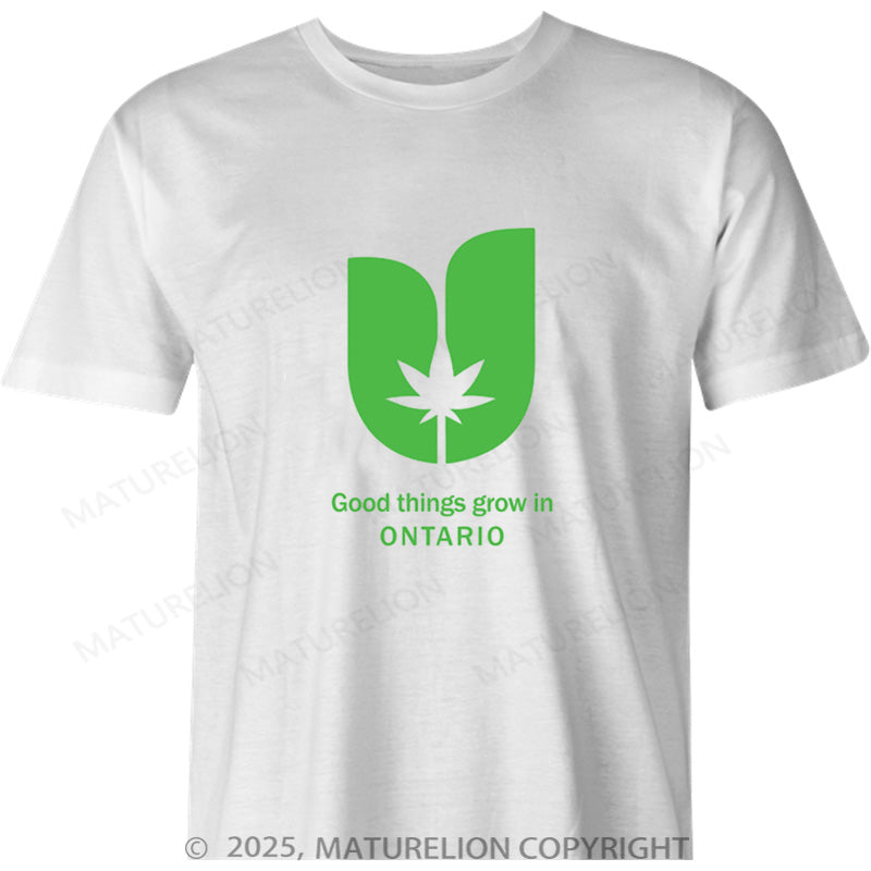 Maturelion Canadian T-Shirt Grow Cannabis Ontario Cotton T-shirt