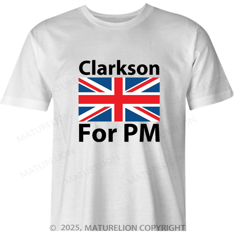 Maturelion British T-shirt Clarkson for PM Cotton T-shirt