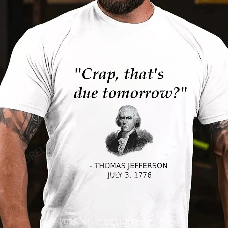 Maturelion Men's T-shirt Thomas Jefferson 4th Of July T-shirt