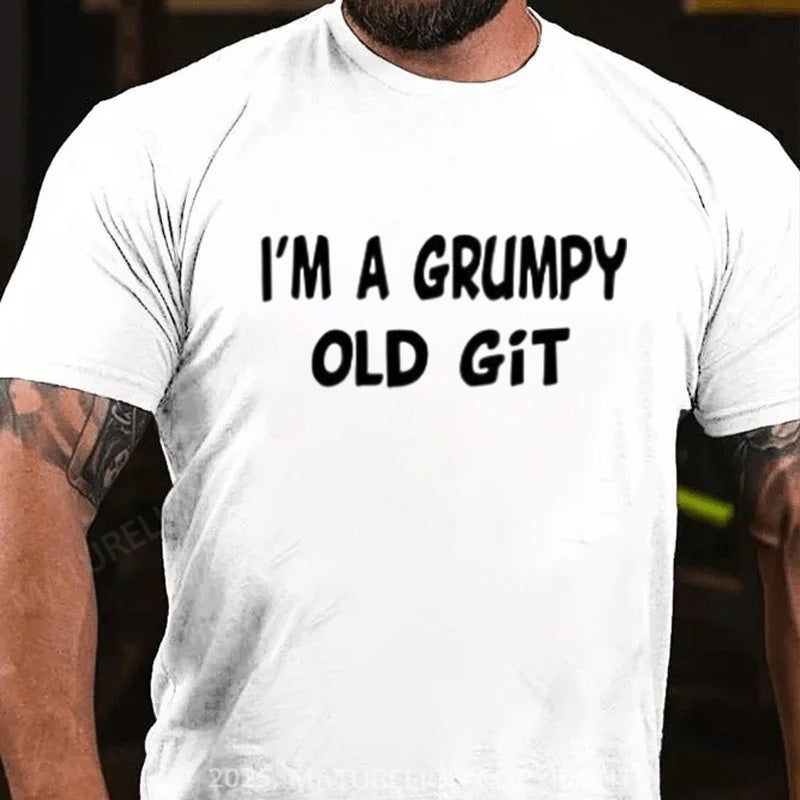 Maturelion Men's T-shirt I'M A GRUMPY OLD GIT Cotton T-shirt