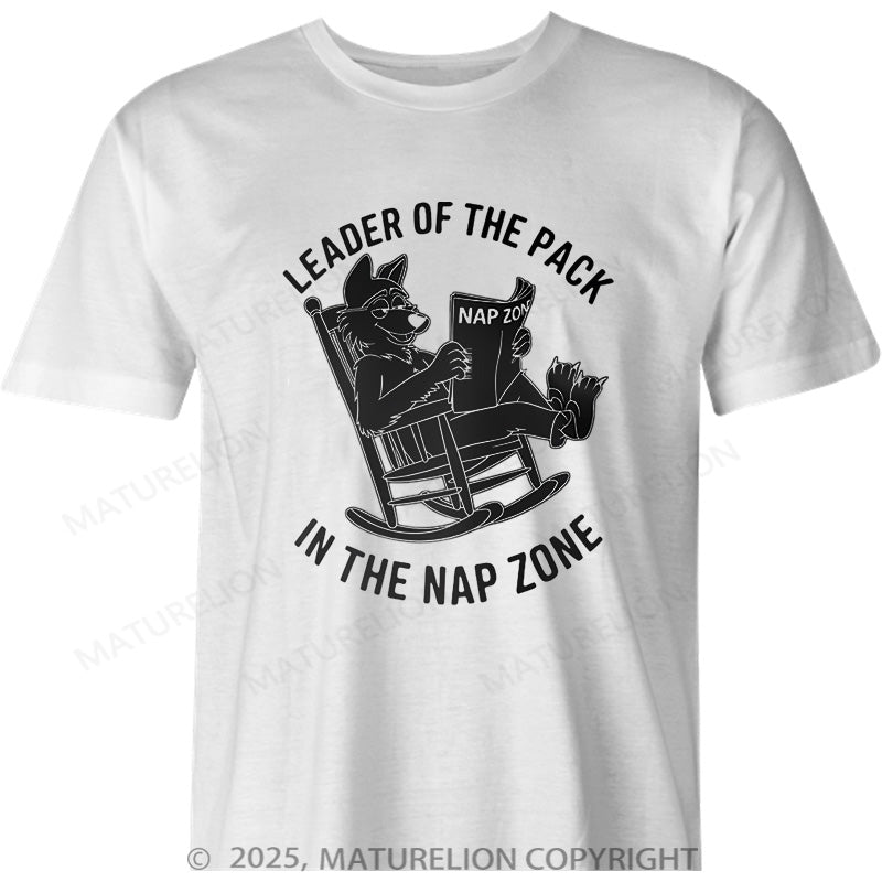 Maturelion Australia T-shirt Leader of the Pack in the Nap Zone Cotton T-shirt