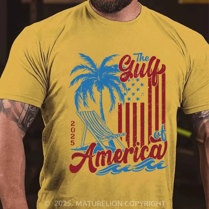 Maturelion Men's T-shirt Gulf-of-America Cotton T-shirt