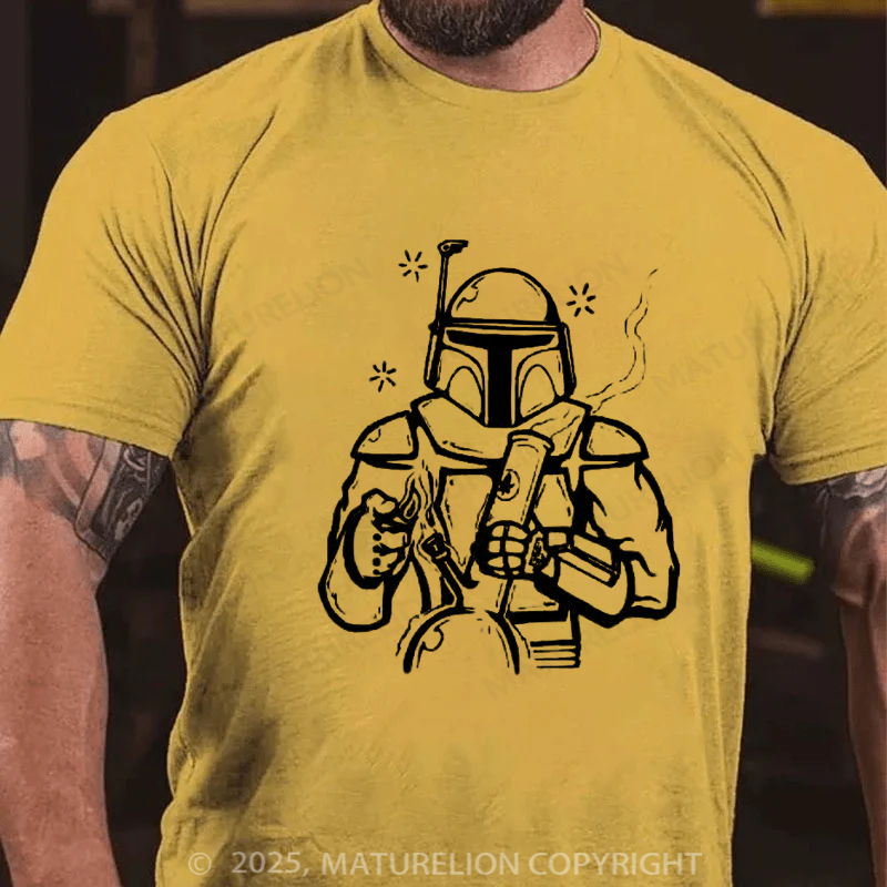 Maturelion Men's T-Shirt Vader Took A Sip Cotton T-Shirt