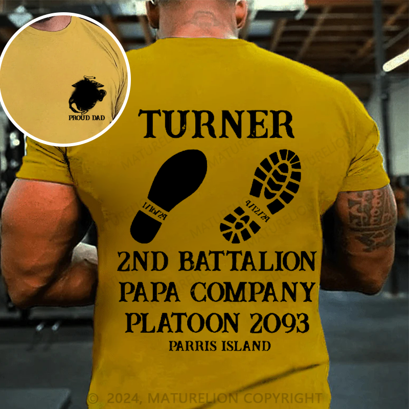 Maturelion Men's T-shirt Personalized Military  Family Cotton T-shirt