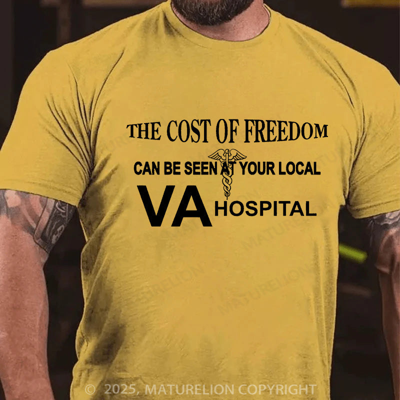Maturelion Men's T-shirt The Cost of Freedom Cotton T-shirt