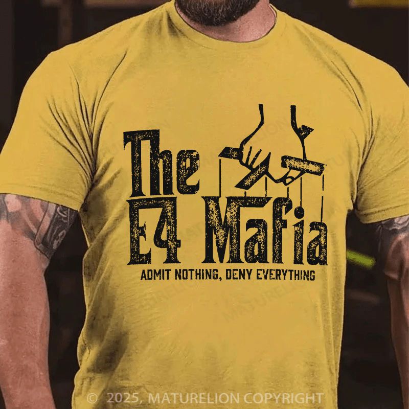 Maturelion Men's T-shirt 7.62 Design File 13 E-4 Mafia Admit Nothing Deny Everything Cotton T-shirt
