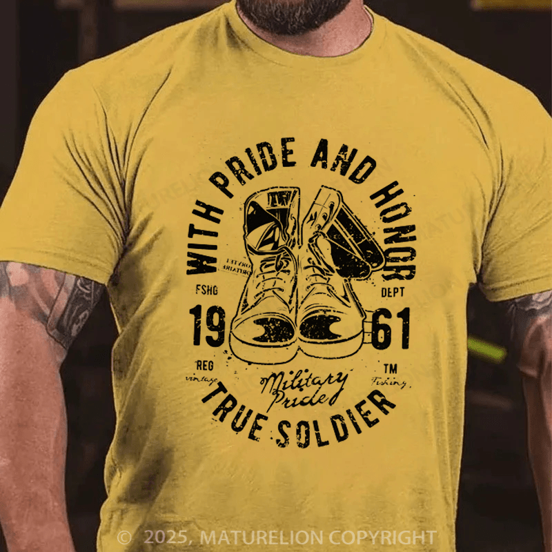 Maturelion Men's T-shirt Proud Veteran Cotton T-shirt
