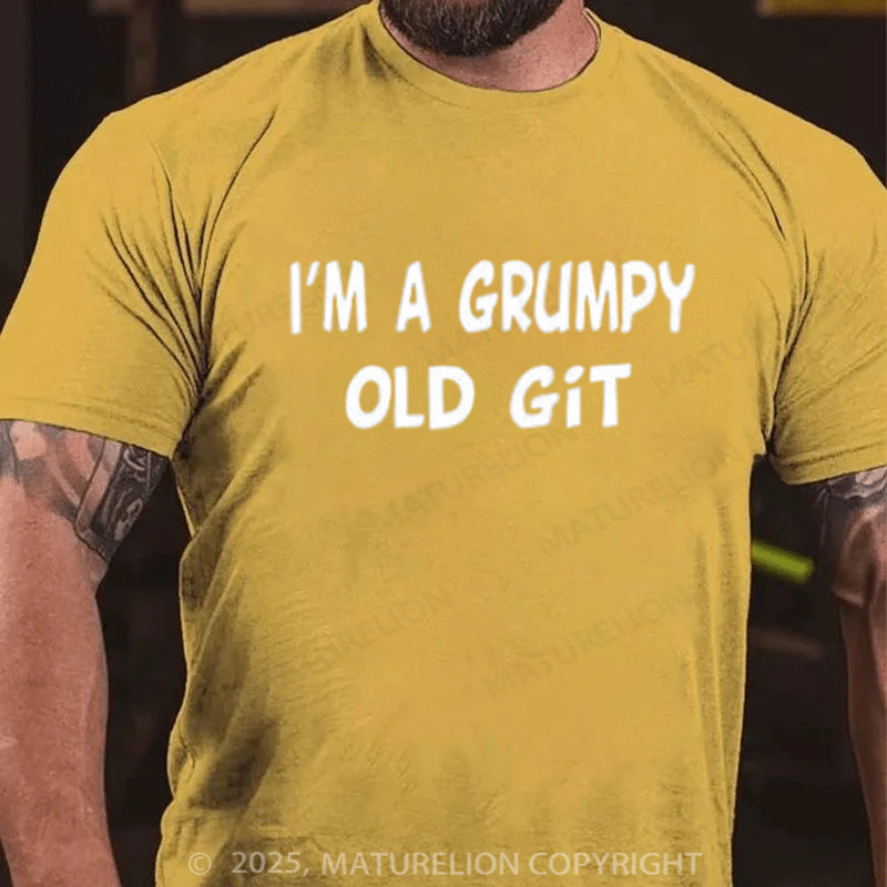 Maturelion Men's T-shirt I'M A GRUMPY OLD GIT Cotton T-shirt