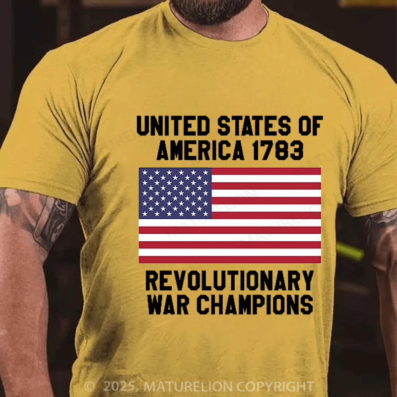 Maturelion Men's T-shirt Unites States of America 1783 4th Of July T-shirt