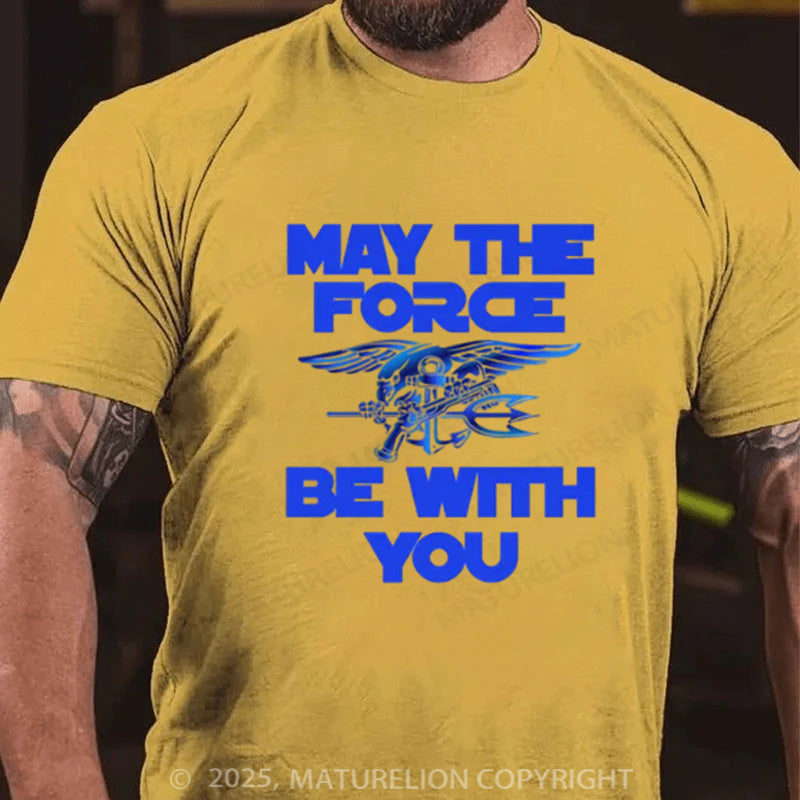 Maturelion Men's T-shirt MAY THE FORCE BE WITH YOU Cotton T-shirt