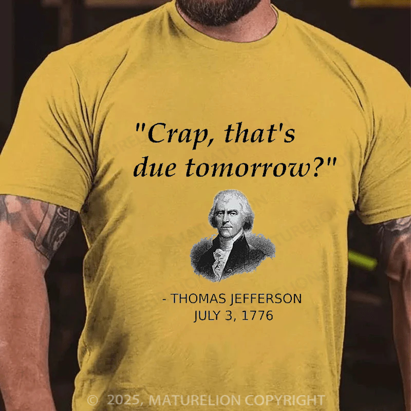 Maturelion Men's T-shirt Thomas Jefferson 4th Of July T-shirt