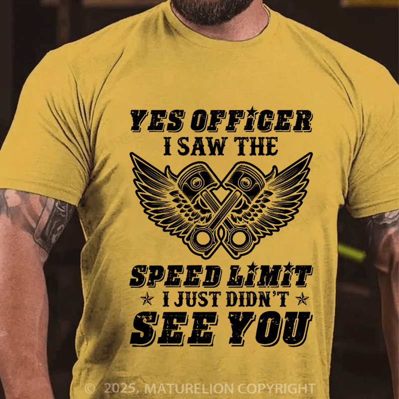 Maturelion Men's T-shirt Funny Retro Muscle Car Cotton T-shirt