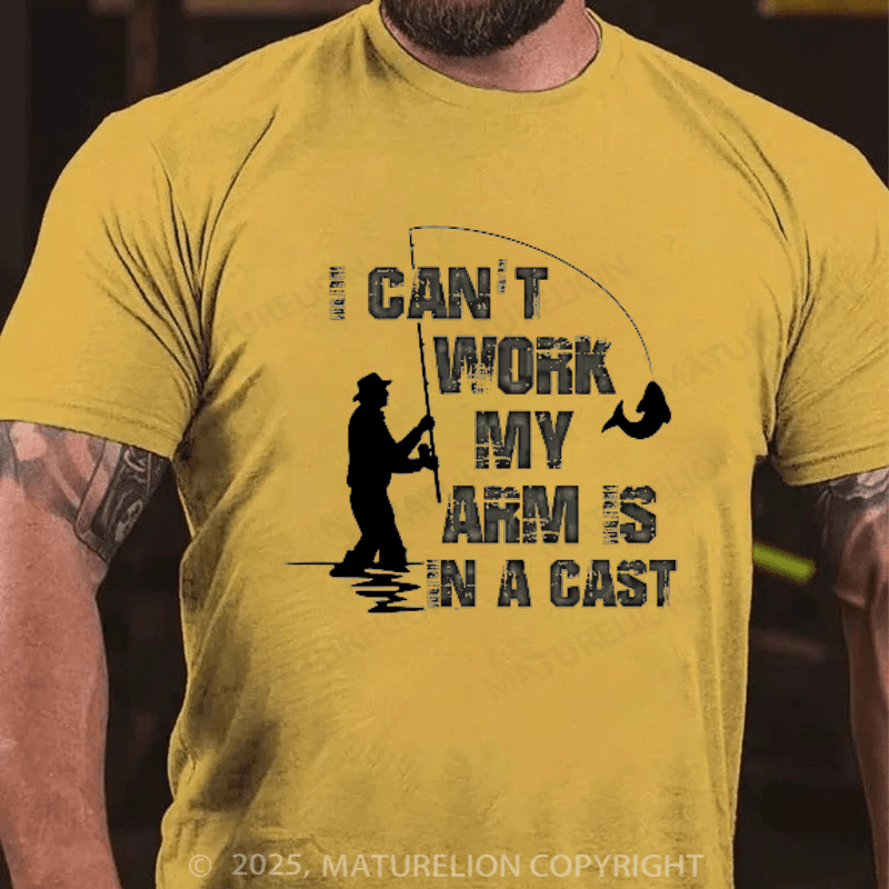 Maturelion Men's T-shirt Fisherman Fishing Cotton T-shirt