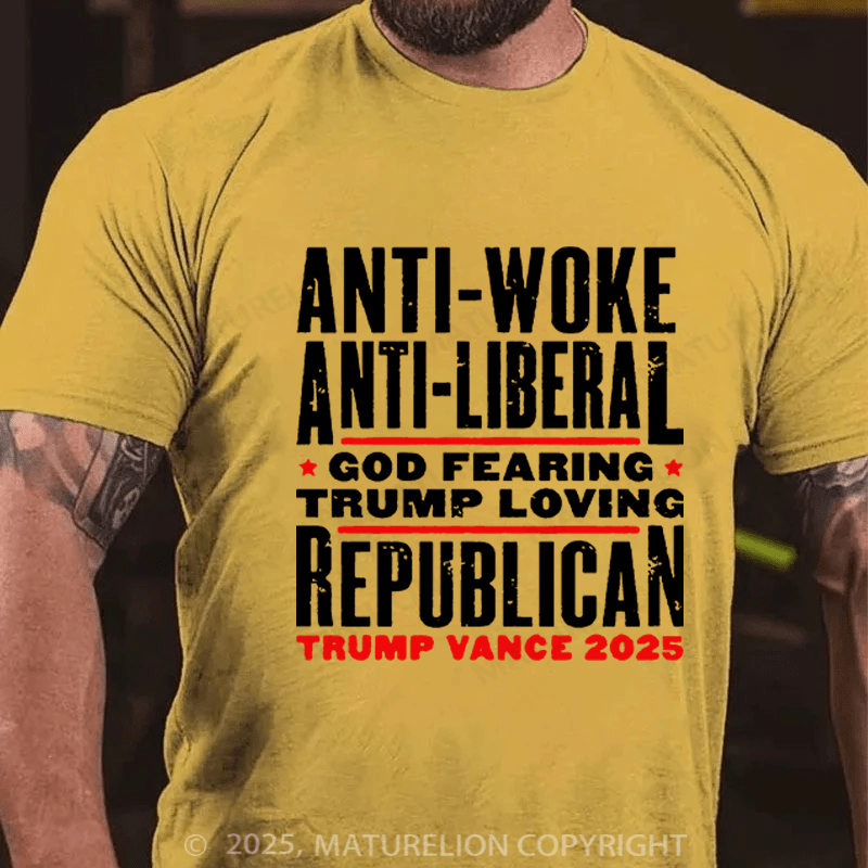 Maturelion Men's T-shirt ANTI-WOKE Cotton T-shirt