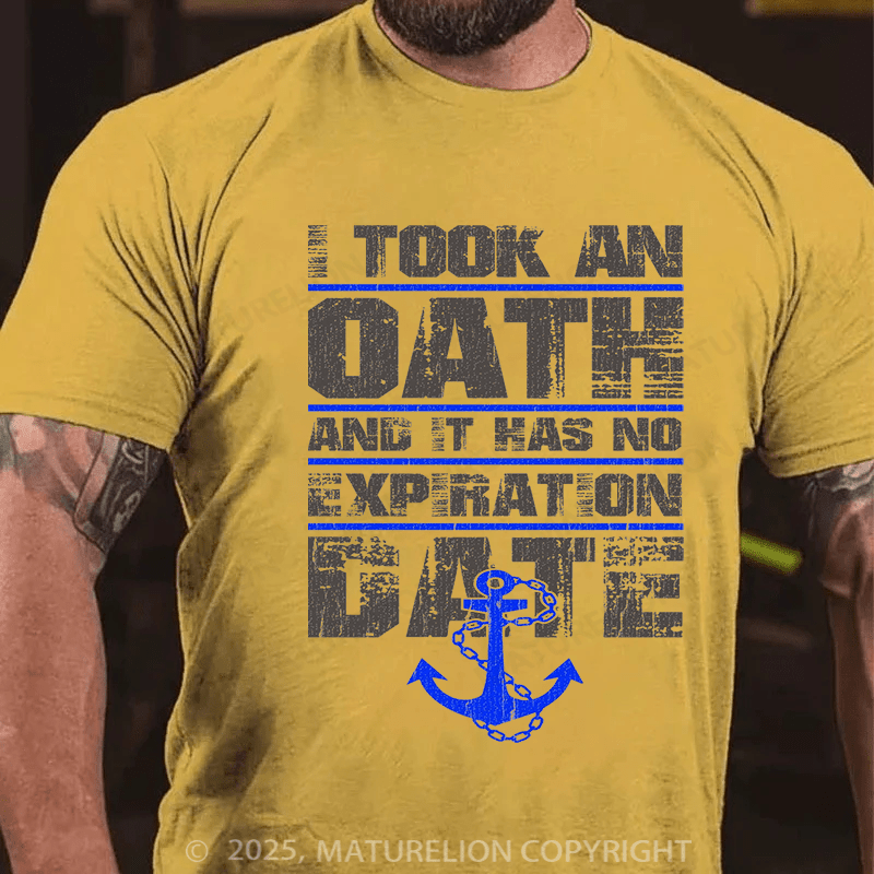 Maturelion Men's T-shirt I Took An Oath Cotton T-shirt
