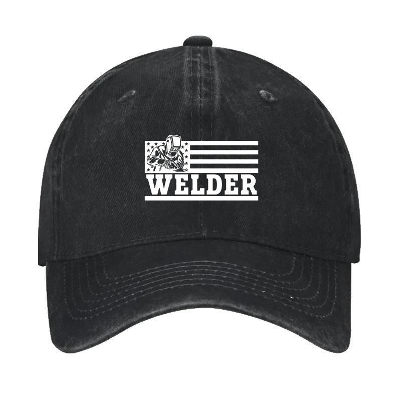 Welder American Flag Print Cap