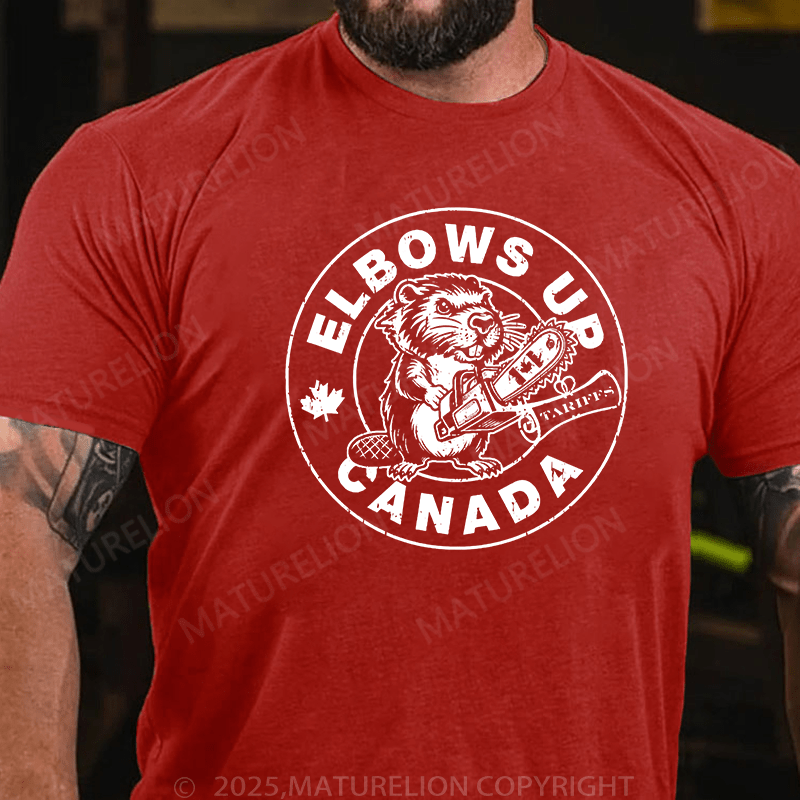 Maturelion Men's T-Shirt Elbows Up T-Shirt (Free Customization)