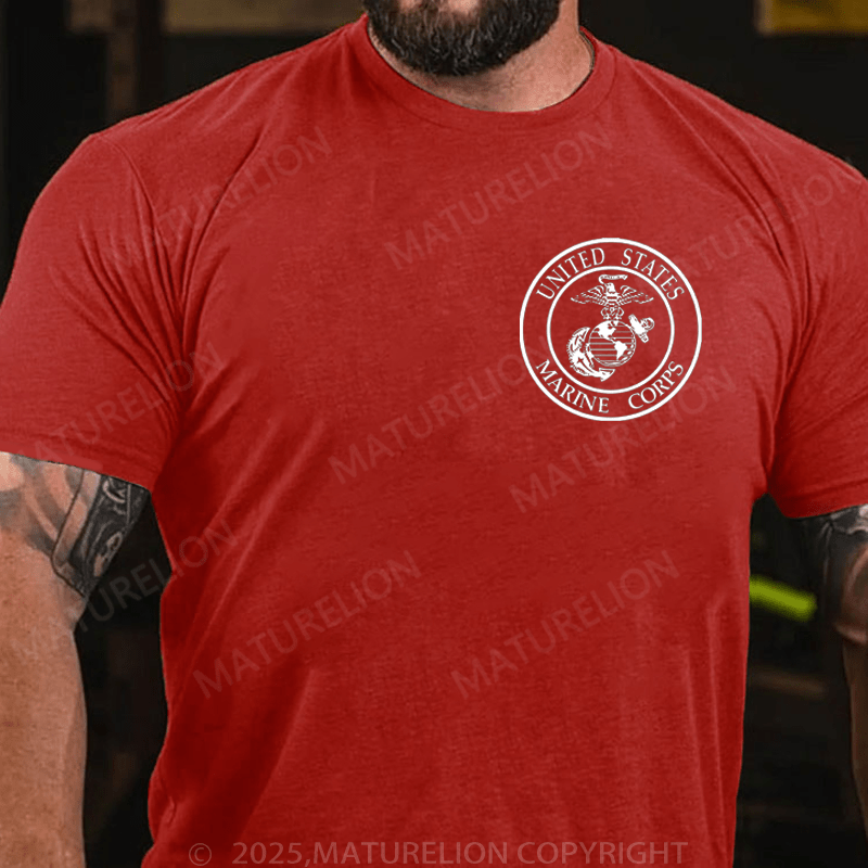 Maturelion Men's T-Shirt United States Marine Corps T-Shirt (Free Customization)