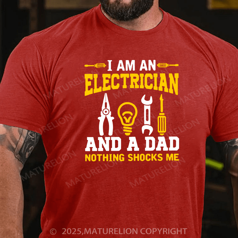 Maturelion Men's T-Shirt I AM AN ELECTRICIAN Cotton T-Shirt
