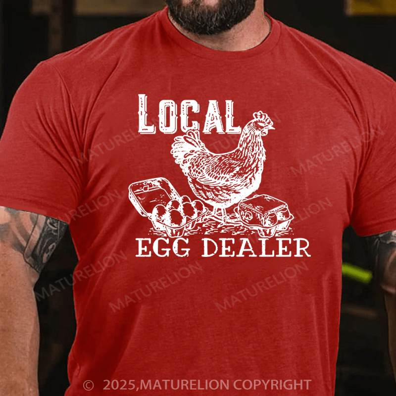 Maturelion Men's T-Shirt Local Egg Dealer Cotton T-Shirt