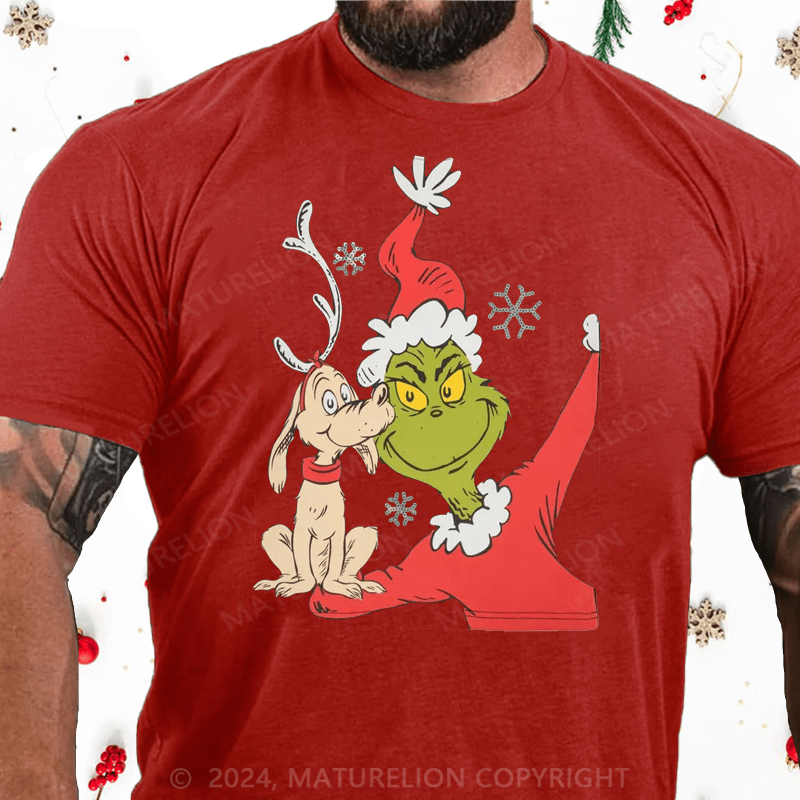 Maturelion Christmas T-Shirt The Grinch & Max Youth T-Shirt