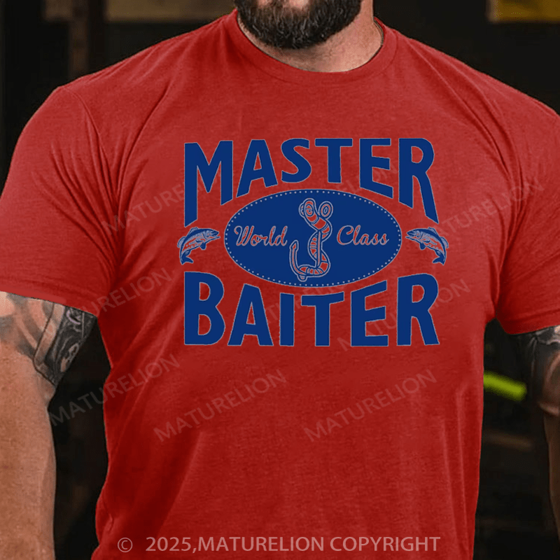 Maturelion Men's T-Shirt Master Baiter Cotton T-Shirt