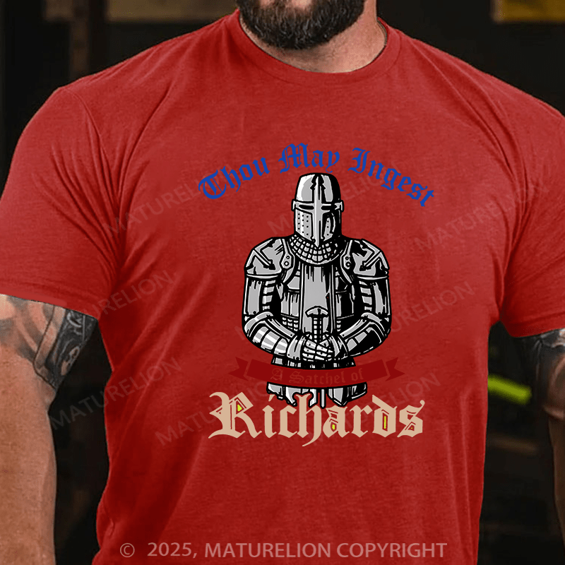 Maturelion Men's T-shirt Ingest Richards Ladies Cotton T-shirt