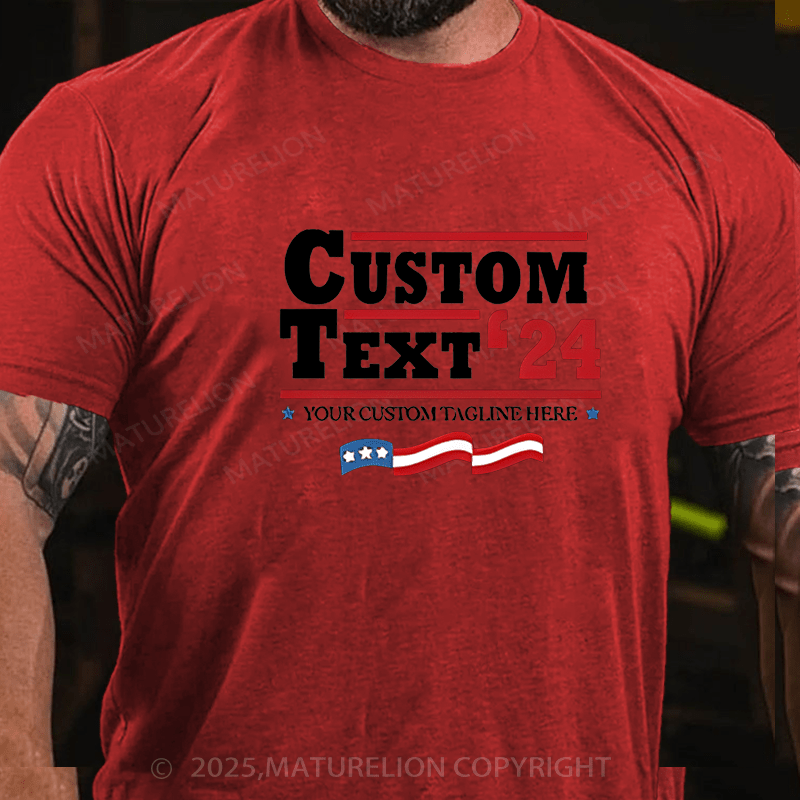 Maturelion Men's T-shirt Personalized Election Cotton T-shirt
