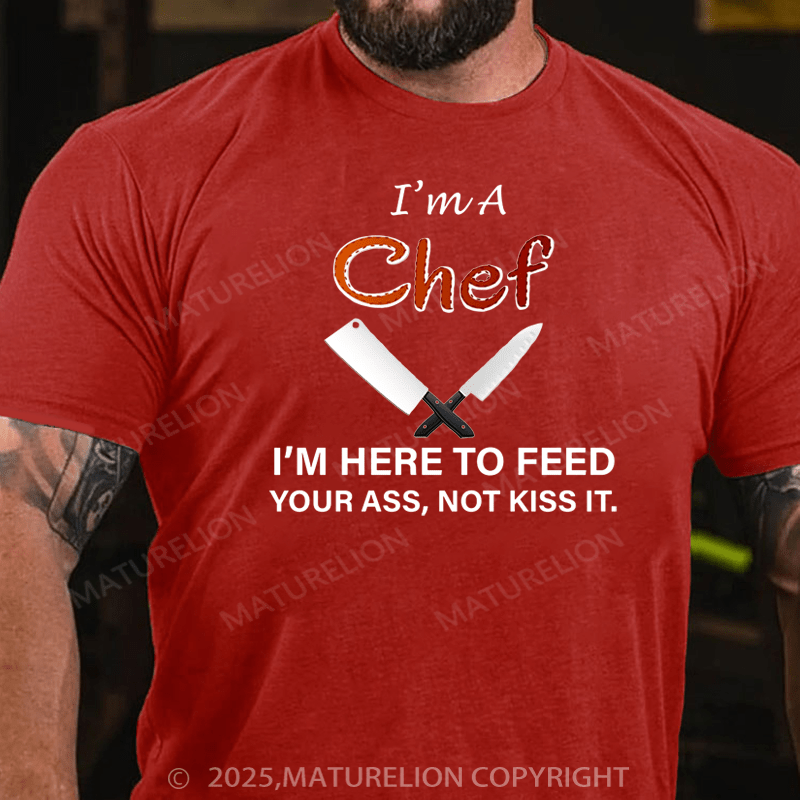 Maturelion Men's T-Shirt I'm A Chef Cotton T-Shirt