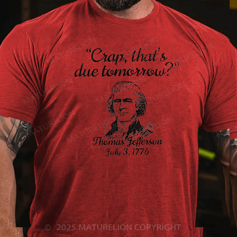 Maturelion Men's T-shirt Thomas Jefferson Cotton T-shirt